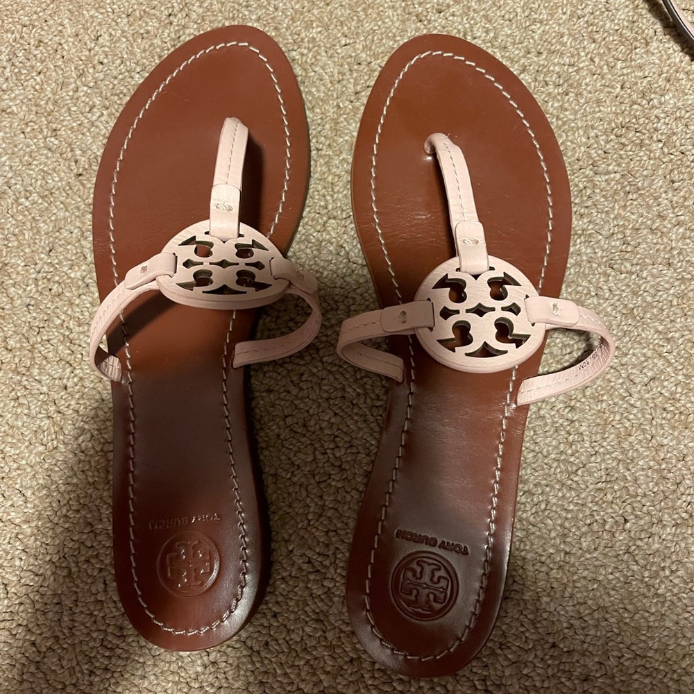 Tory Burch mini Miller sandals pale pink- size 10